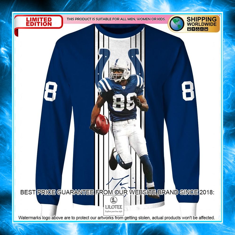 indianapolis colts marvin harrison 88 3d shirt hoodie 8 84