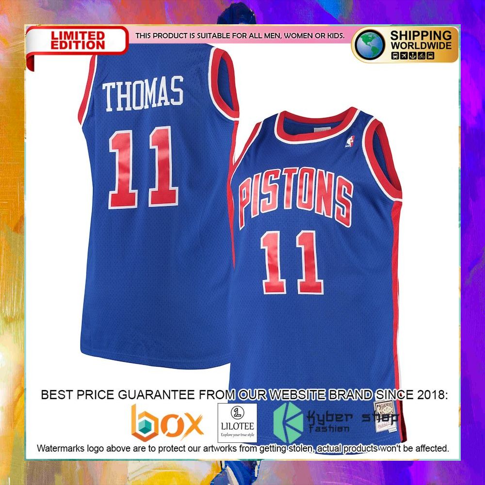 isaiah thomas detroit pistons big tall royal basketball jersey 1 632