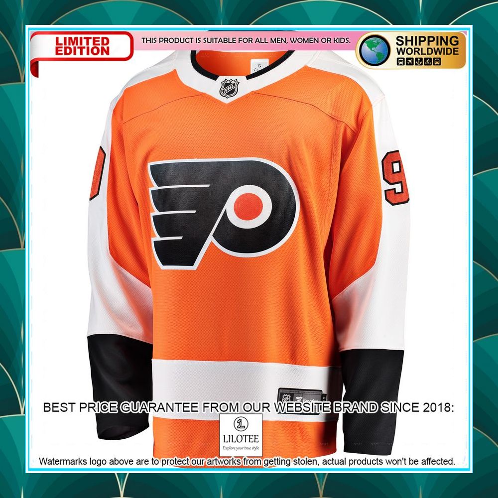 ivan provorov philadelphia flyers breakaway orange hockey jersey 2 72