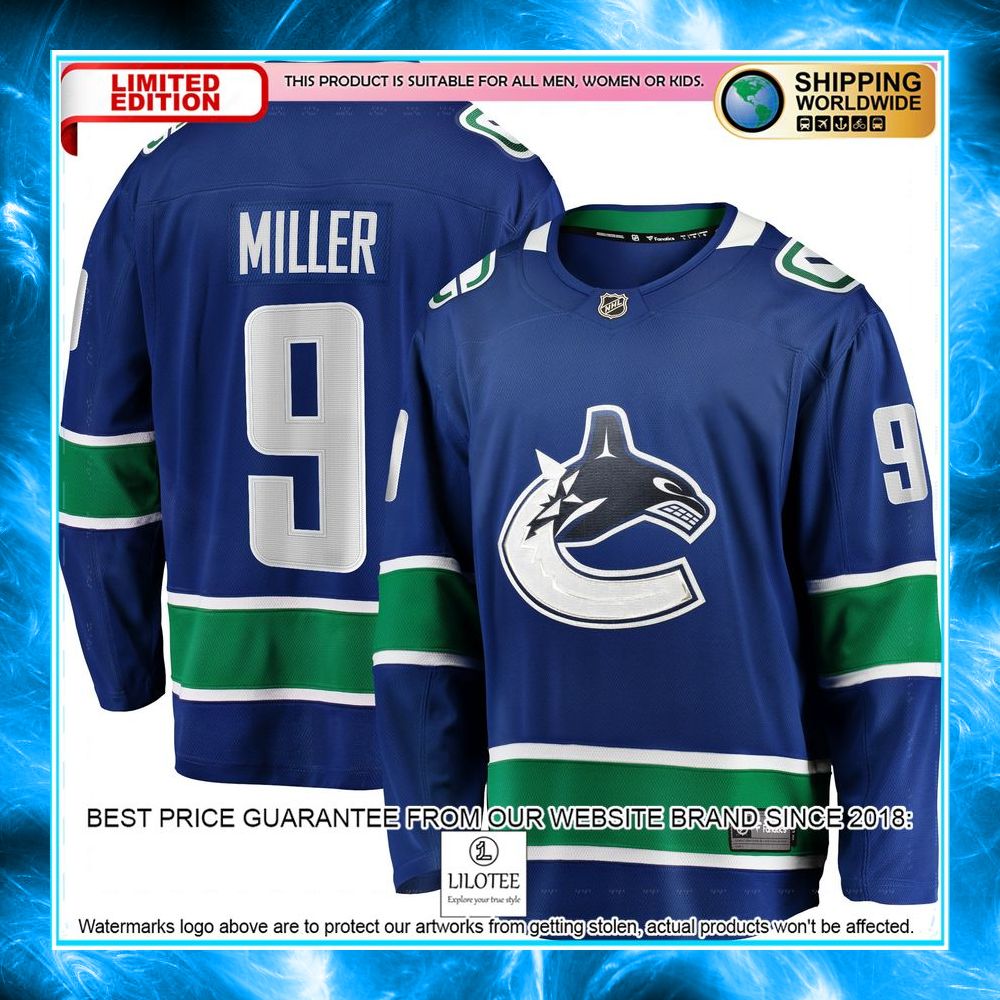 j t miller vancouver canucks blue hockey jersey 1 418