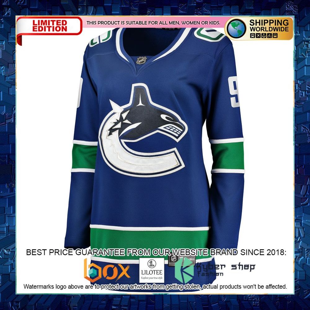 J.T. Miller Vancouver Canucks Women’s Blue Hockey Jersey - LIMITED EDITION 6 j t miller vancouver canucks womens blue hockey jersey 2 156