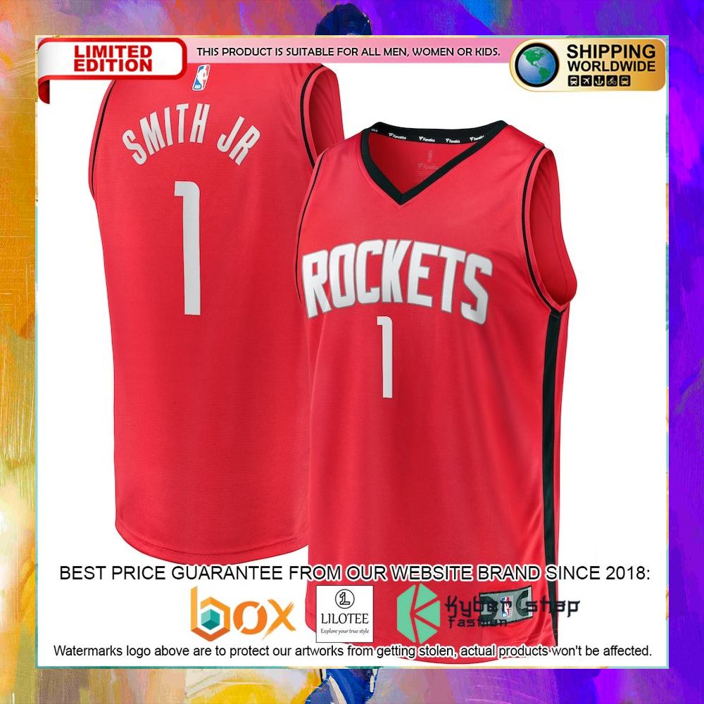 jabari smith jr houston rockets 2022 nba red basketball jersey 1 658