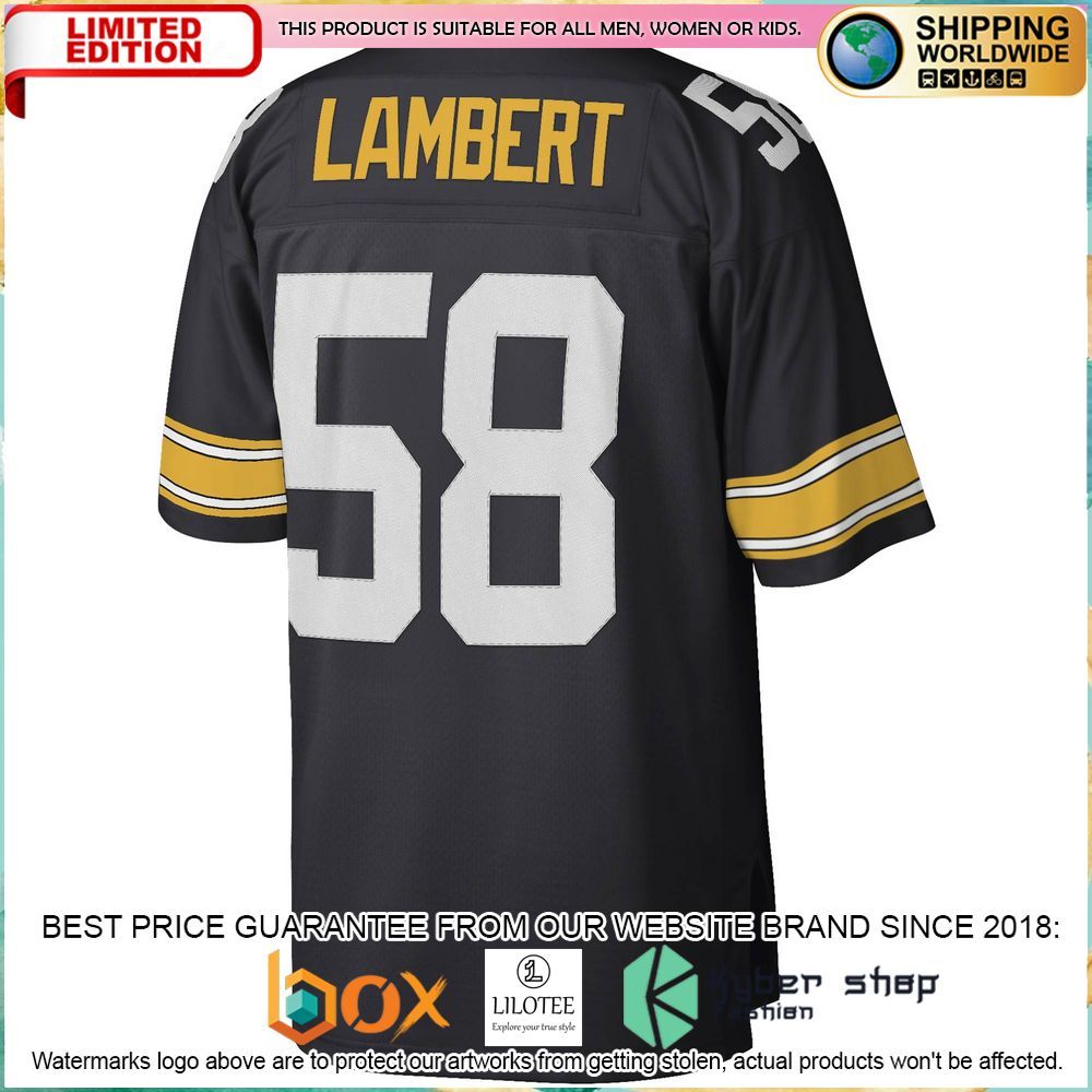 Jack Lambert Pittsburgh Steelers Mitchell & Ness Legacy Replica Black Football Jersey - LIMITED EDITION 3 jack lambert pittsburgh steelers mitchell ness legacy replica black football jersey 3 817
