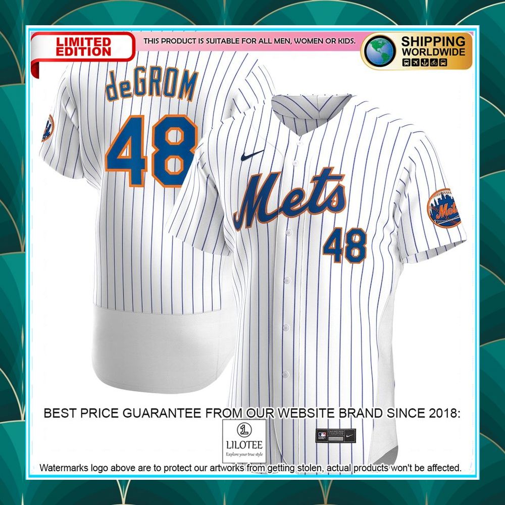 jacob degrom new york mets nike home player white baseball jersey 1 259