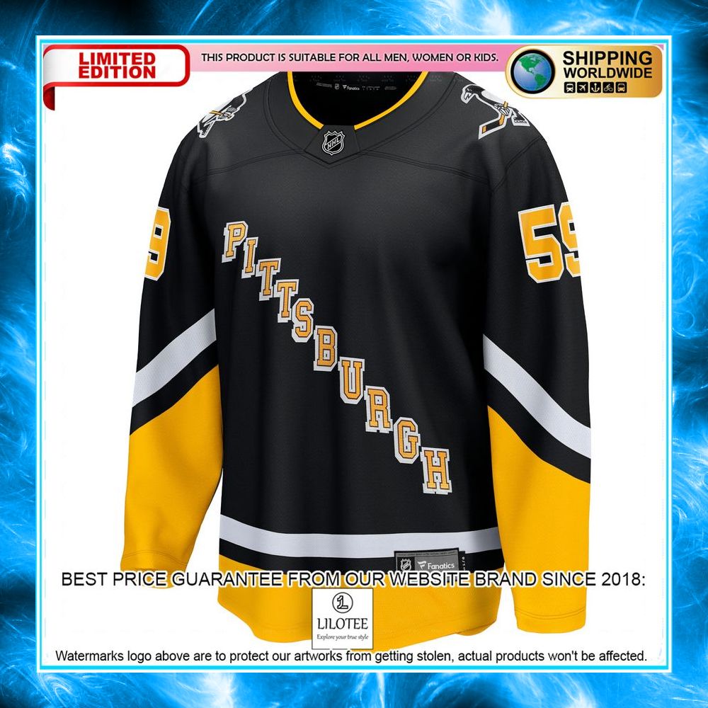 jake guentzel pittsburgh penguins 2021 22 alternate premier black hockey jersey 2 915