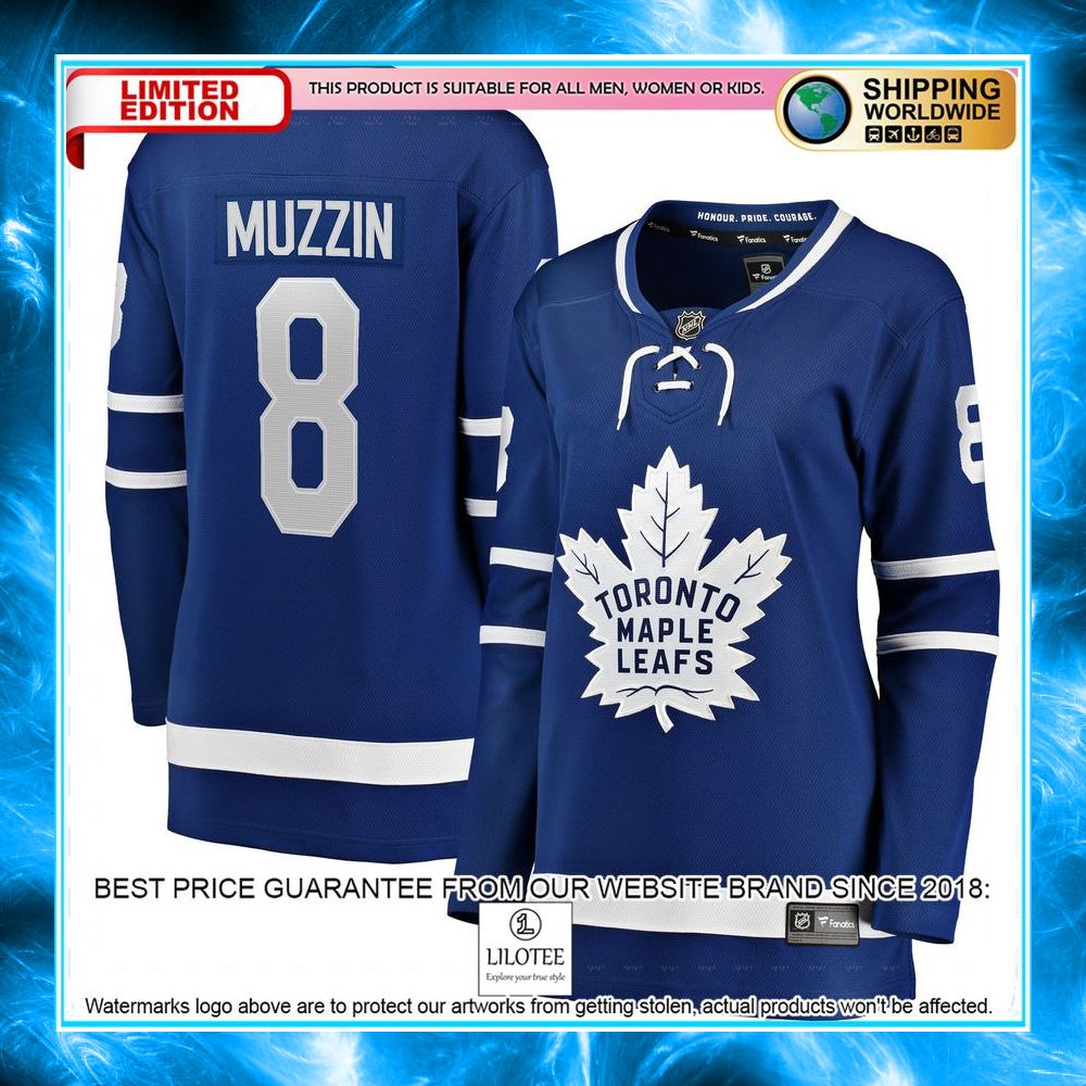 jake muzzin toronto maple leafs womens blue hockey jersey 1 653
