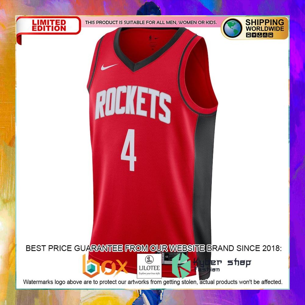 jalen green houston rockets 2022 23 red basketball jersey 2 650
