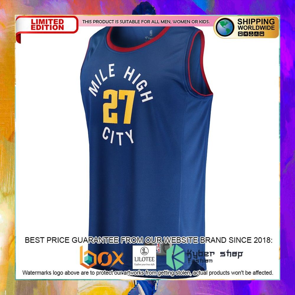 jamal murray denver nuggets navy basketball jersey 2 948