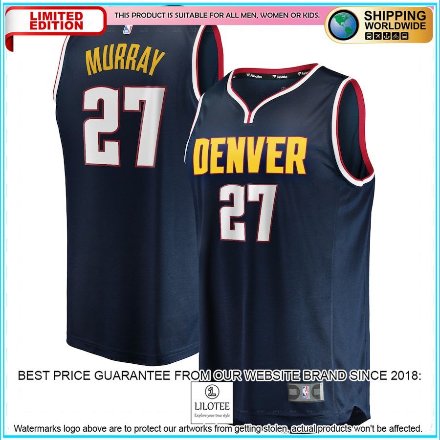 jamal murray denver nuggets youth player navy basketball jersey 1 637