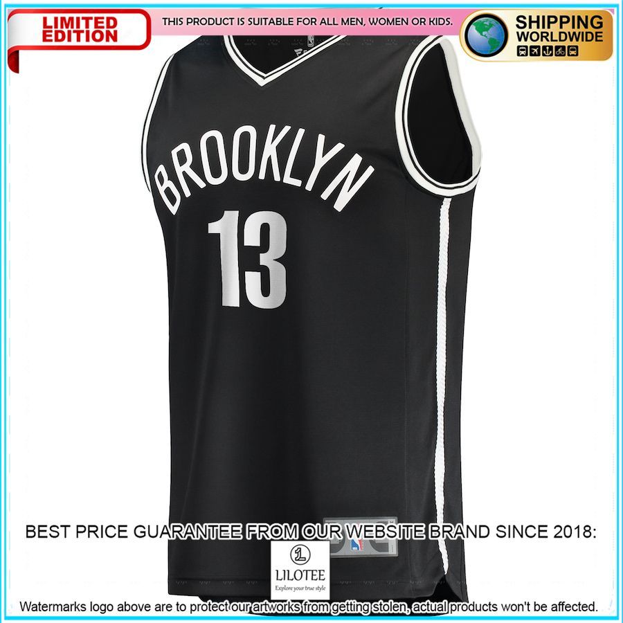 james harden brooklyn nets youth 2020 21 black basketball jersey 2 456
