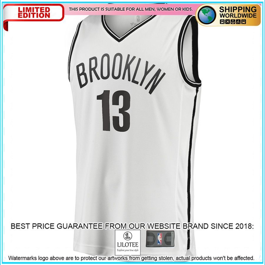 james harden brooklyn nets youth 2020 21 white basketball jersey 2 273