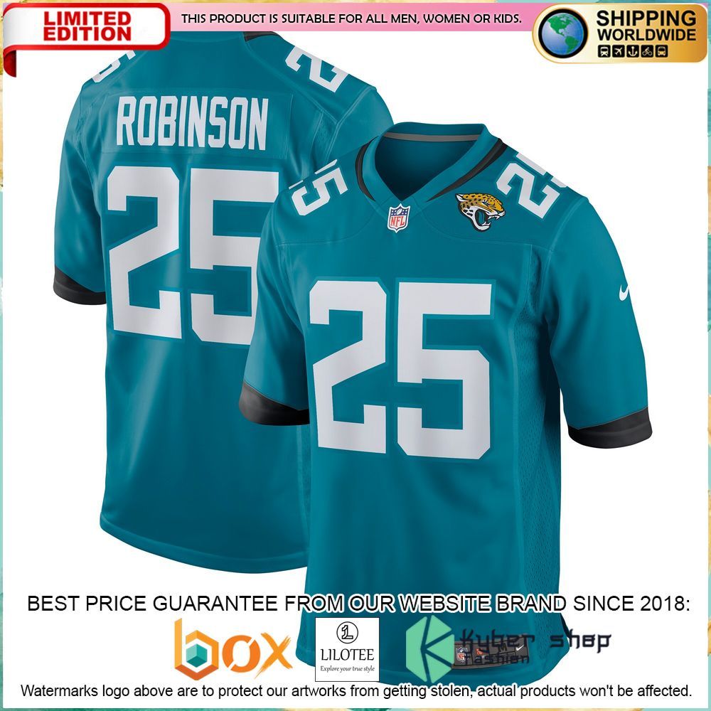 james robinson jacksonville jaguars nike teal football jersey 1 184