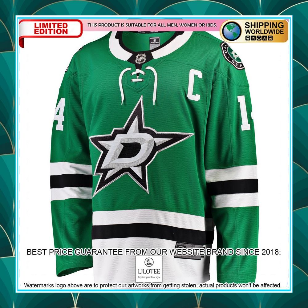 jamie benn dallas stars breakaway green hockey jersey 2 888