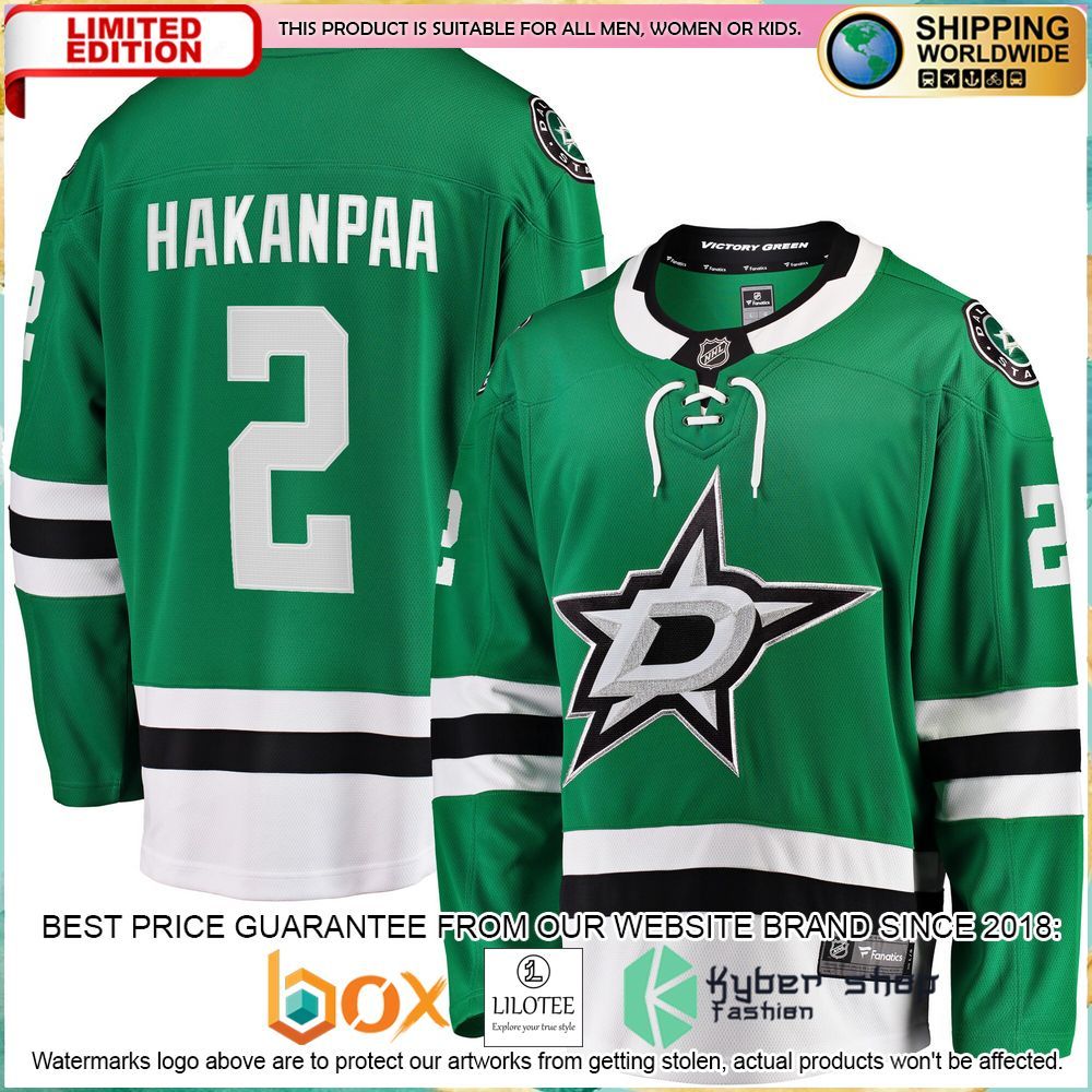 jani hakanpaa dallas stars home breakaway kelly green hockey jersey 1 638