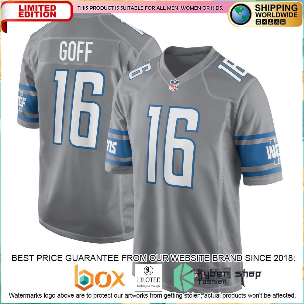 jared goff detroit lions nike silver football jersey 1 958
