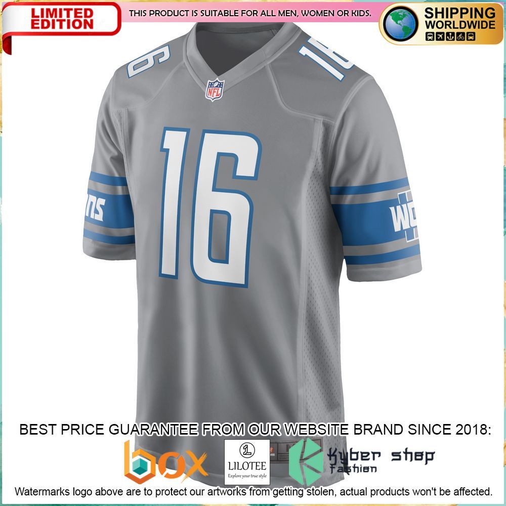 jared goff detroit lions nike silver football jersey 2 515