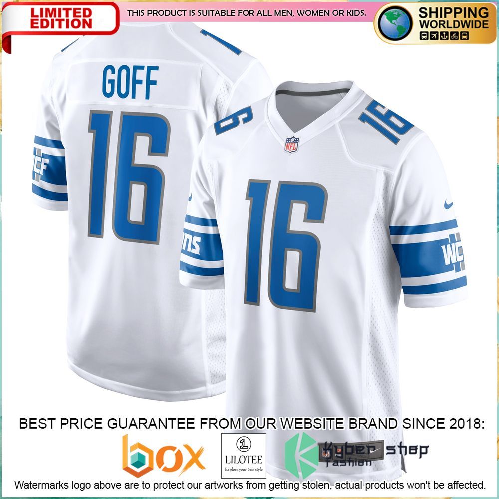 jared goff detroit lions nike team white football jersey 1 698