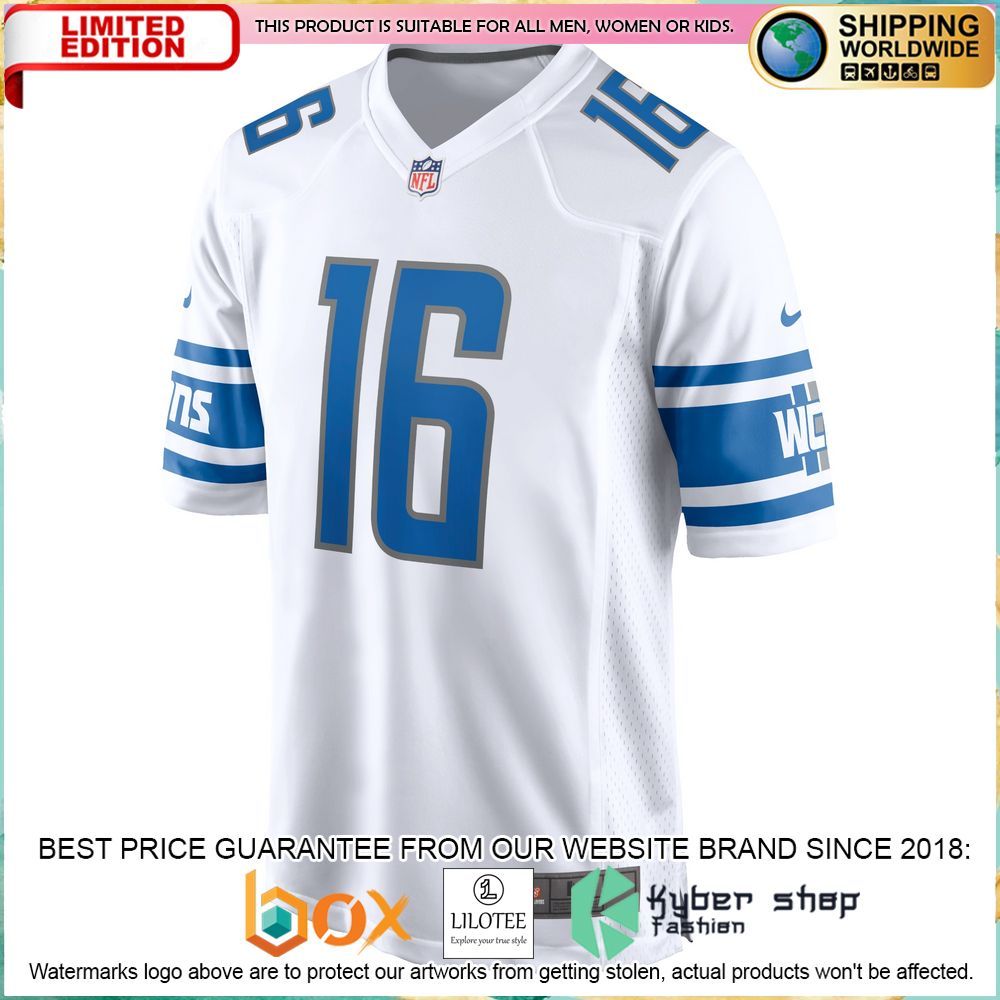 jared goff detroit lions nike team white football jersey 2 272