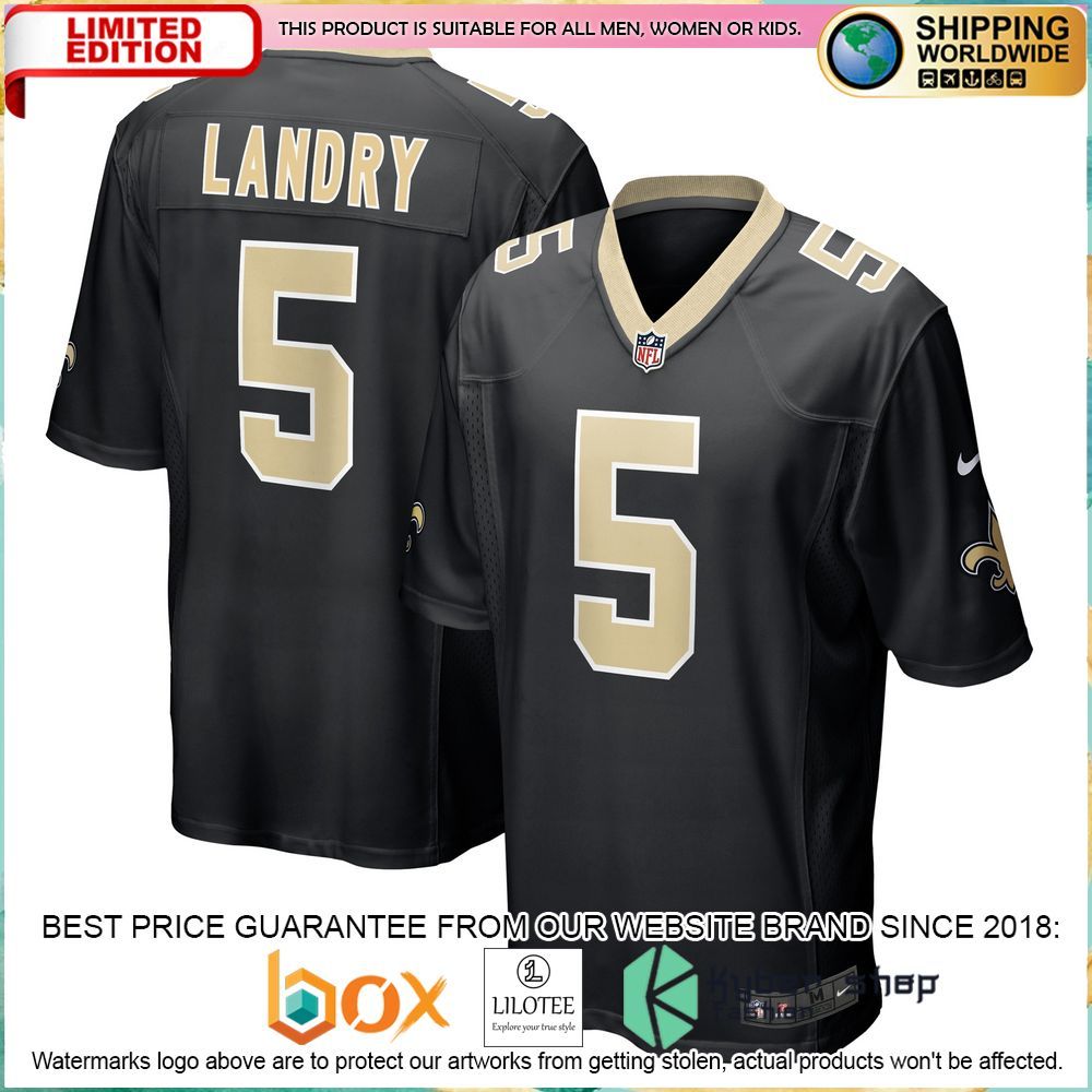 jarvis landry new orleans saints nike black football jersey 1 332
