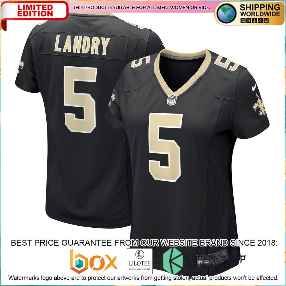 jarvis landry new orleans saints nike womens black football jersey 1 805