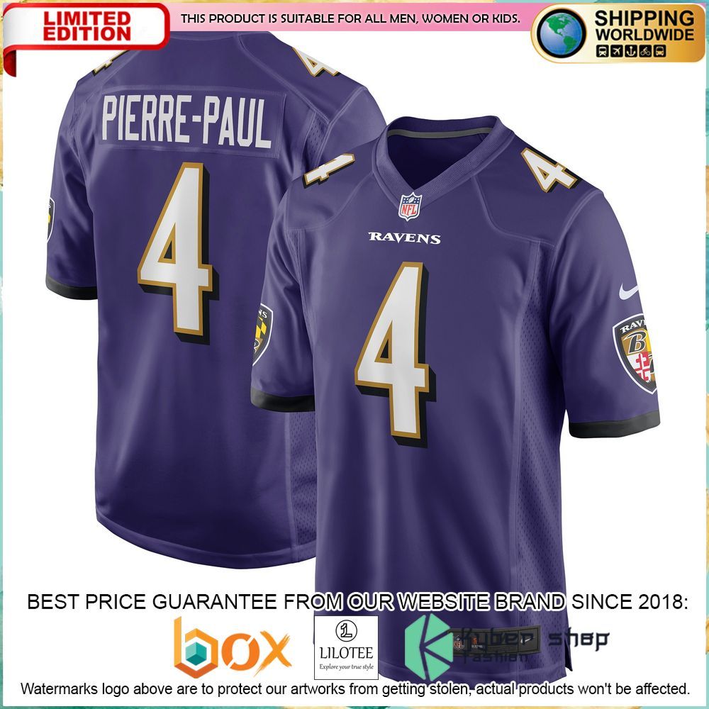 jason pierre paul baltimore ravens nike home purple football jersey 1 366