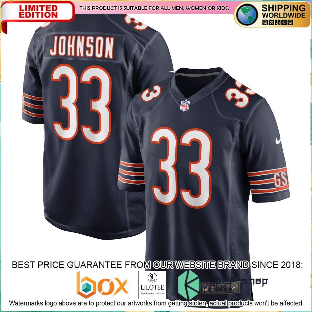 jaylon johnson chicago bears nike navy football jersey 1 721