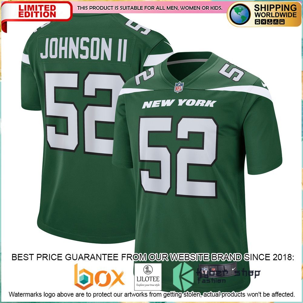jermaine johnson ii new york jets nike 2022 nfl draft first round pick gotham green football jersey 1 278