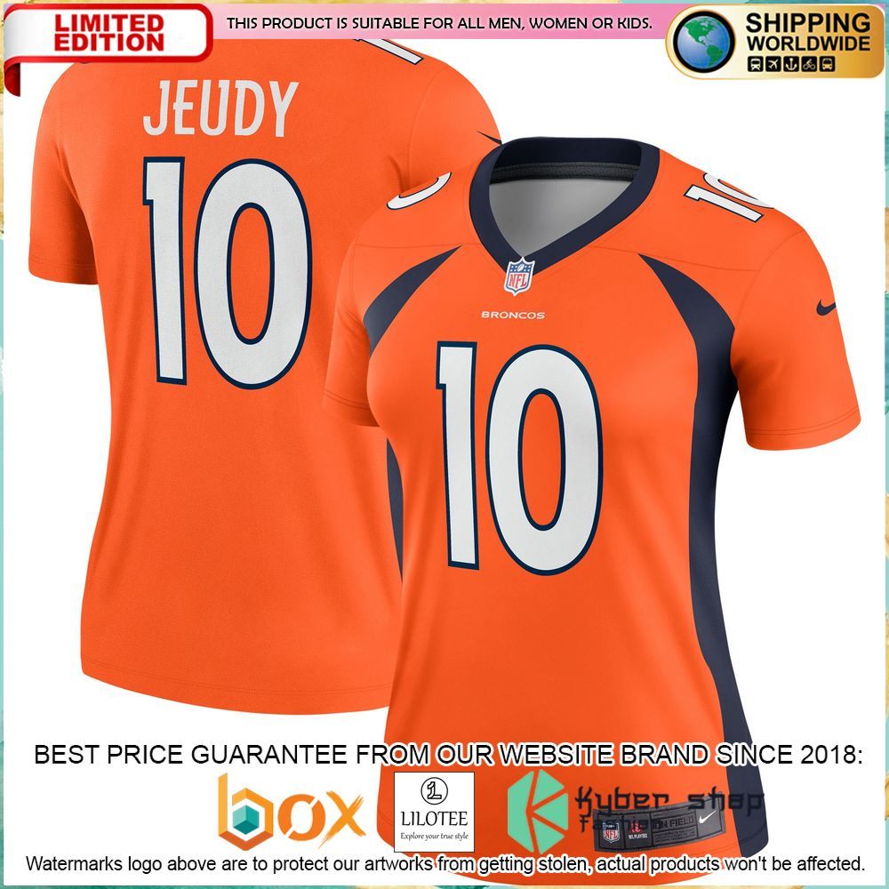 jerry jeudy denver broncos nike womens legend orange football jersey 1 357