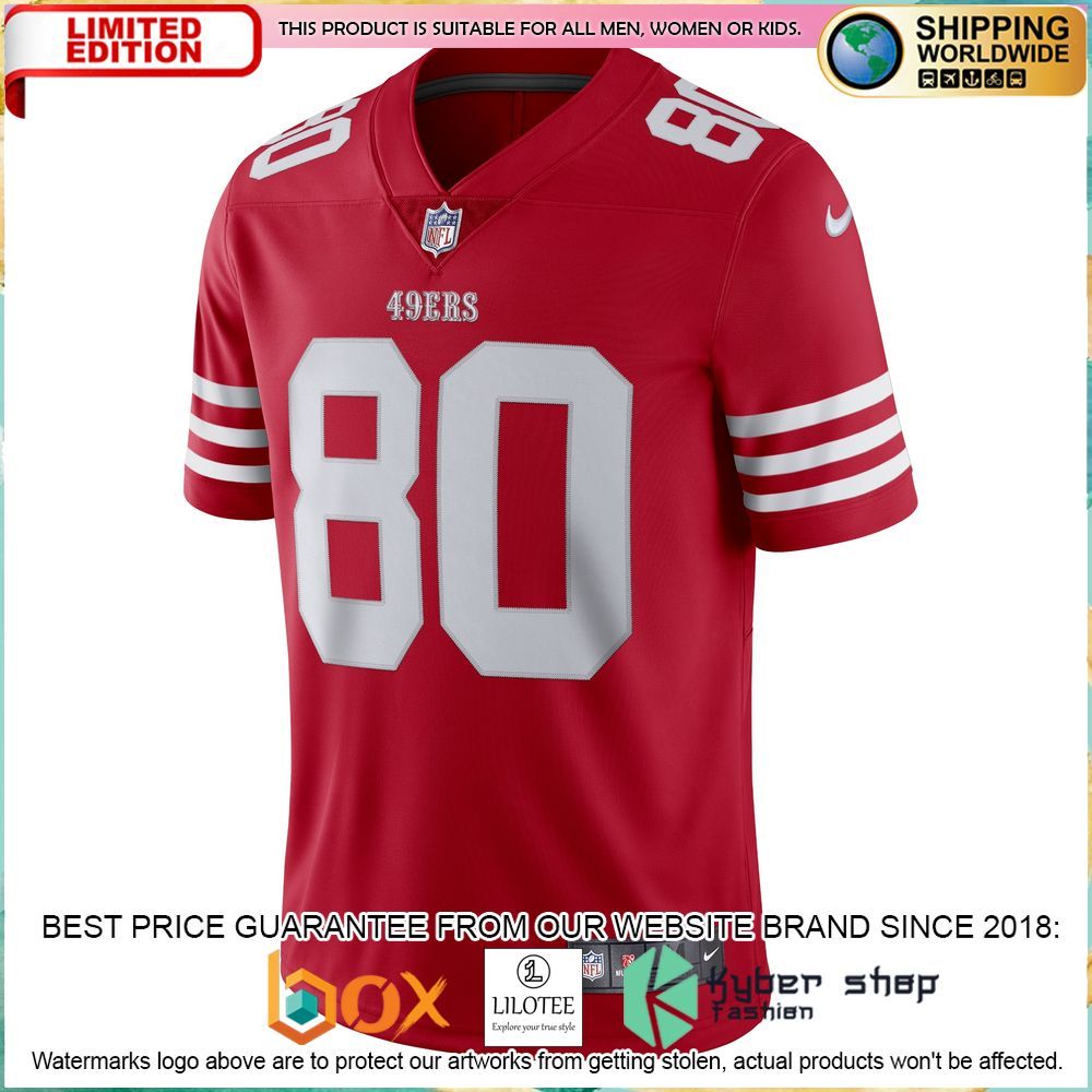 jerry rice san francisco 49ers nike vapor limited retired scarlet football jersey 2 461