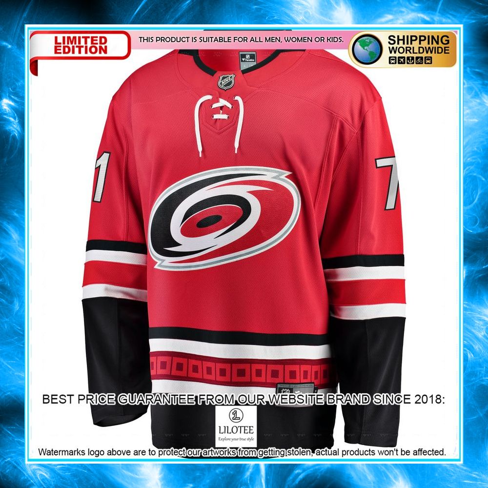jesper fast carolina hurricanes red hockey jersey 2 628