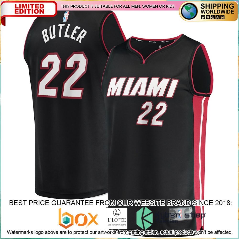 jimmy butler miami heat black basketball jersey 1 207