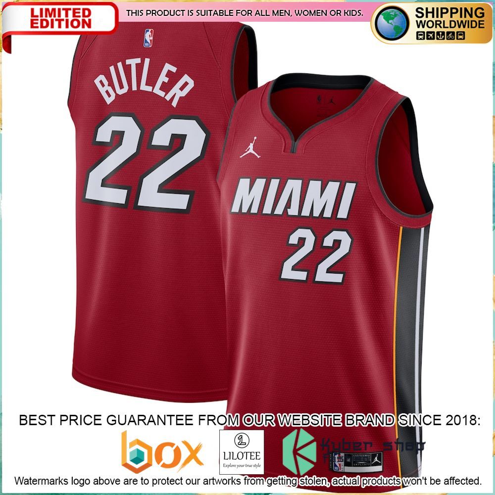 jimmy butler miami heat jordan brand 2020 21 red basketball jersey 1 303