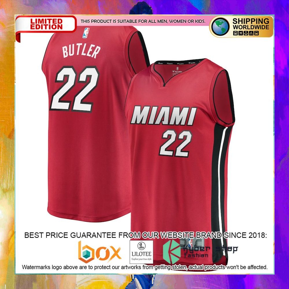 jimmy butler miami heat red basketball jersey 1 856