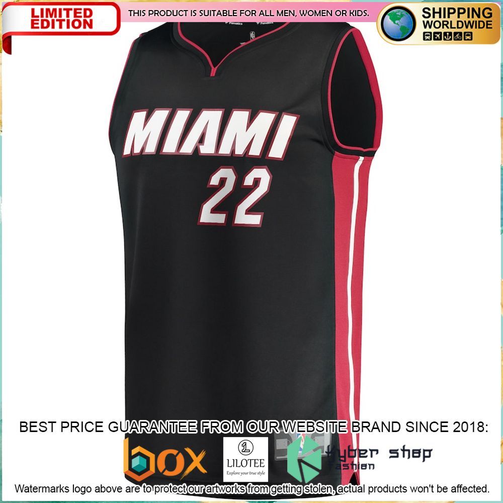 jimmy butler miami heat team black basketball jersey 2 314