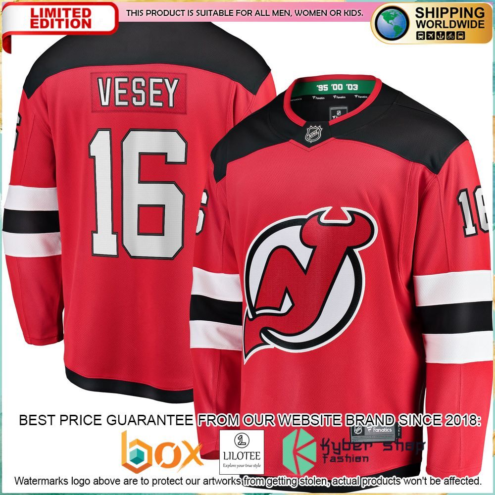 jimmy vesey new devils red hockey jersey 1 512