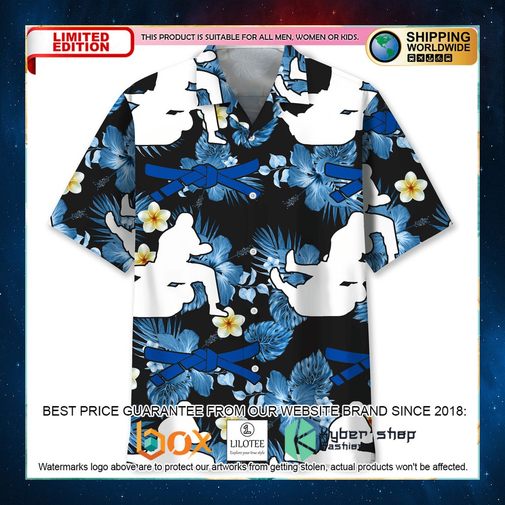 jiu jitsu blue nature hawaiian shirt 1 662