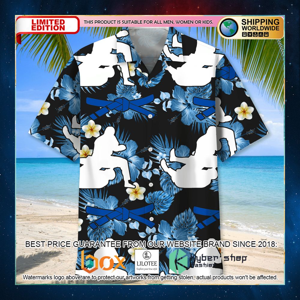 jiu jitsu blue nature hawaiian shirt 2 163