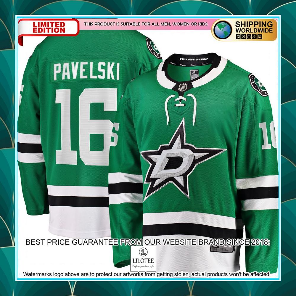 joe pavelski dallas stars breakaway home kelly green hockey jersey 1 636