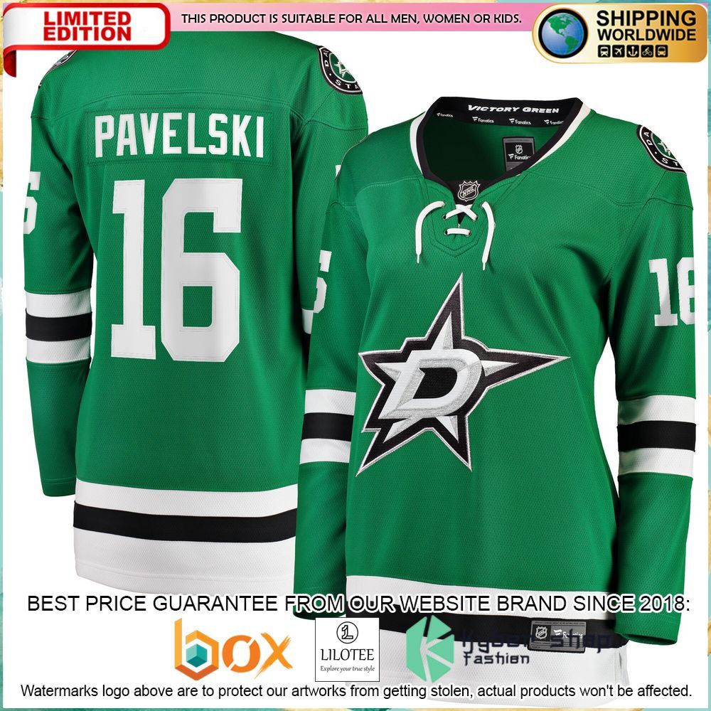 joe pavelski dallas stars womens kelly green hockey jersey 1 608