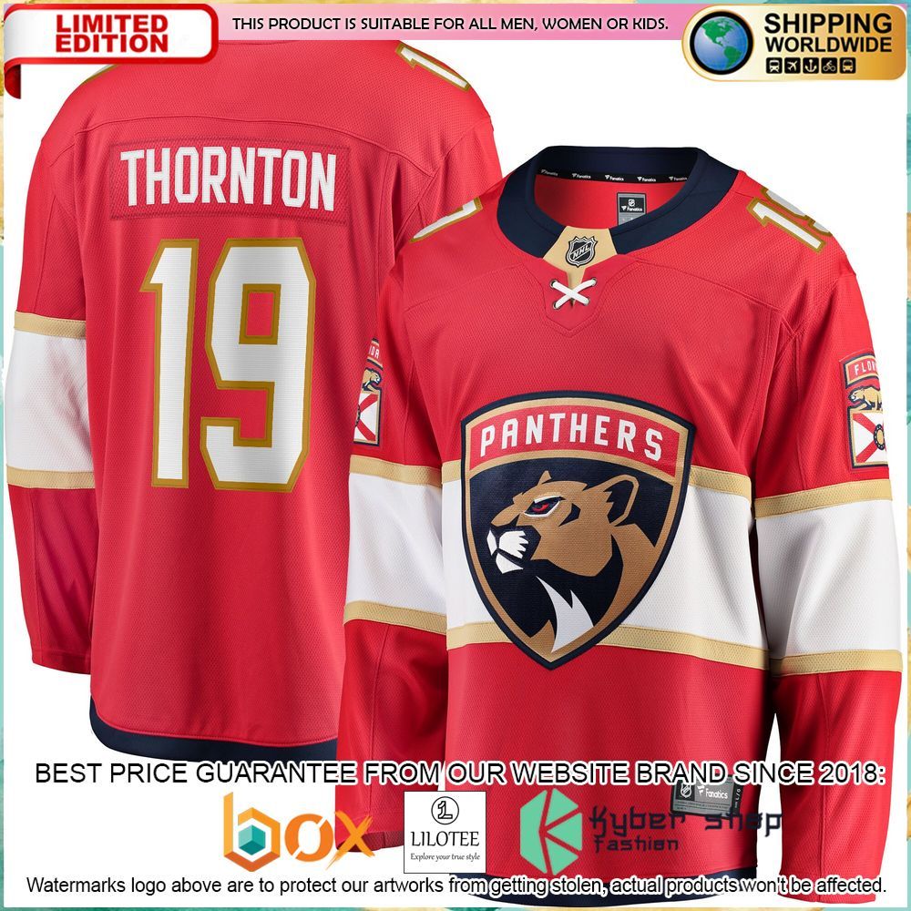 joe thornton florida panthers red hockey jersey 1 133
