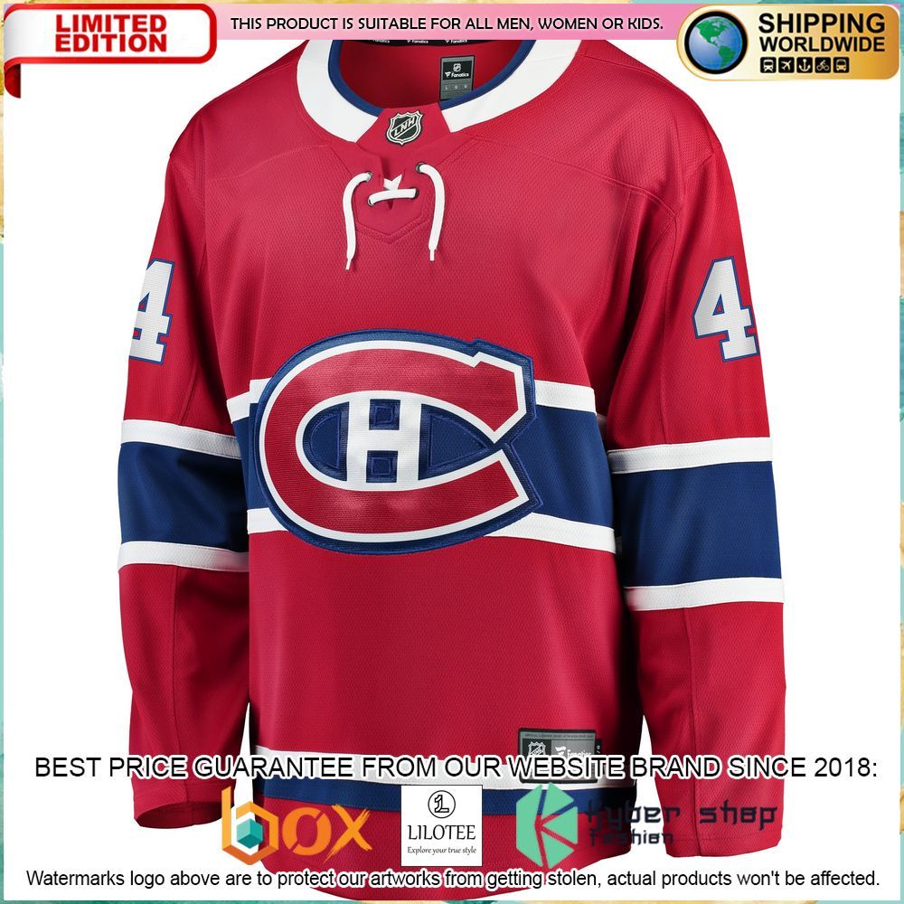 joel edmundson montreal canadiens breakaway red hockey jersey 2 516