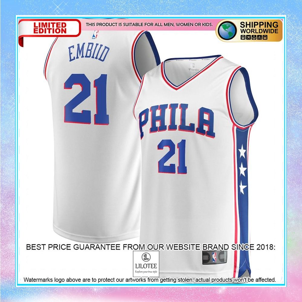 joel embiid philadelphia 76ers youth 2019 20 player white basketball jersey 1 670