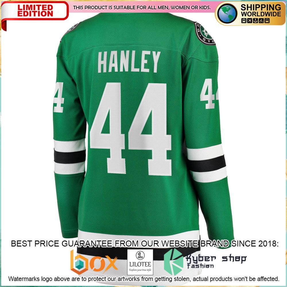 joel hanley dallas stars womens kelly green hockey jersey 3 750