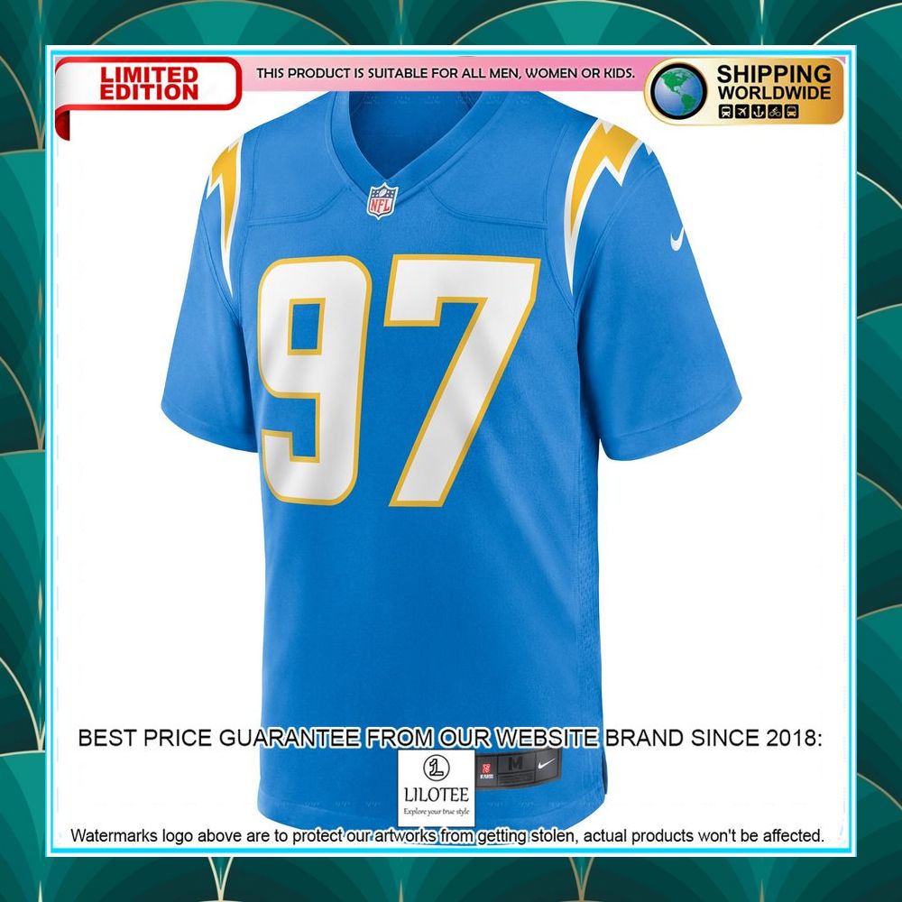 joey bosa los angeles chargers powder blue football jersey 2 340