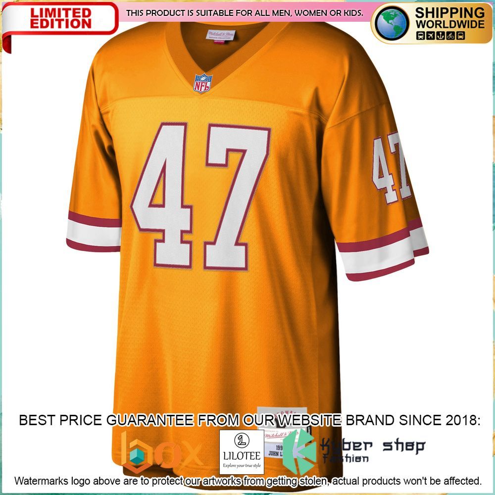 john lynch tampa bay buccaneers mitchell ness legacy replica orange football jersey 2 853