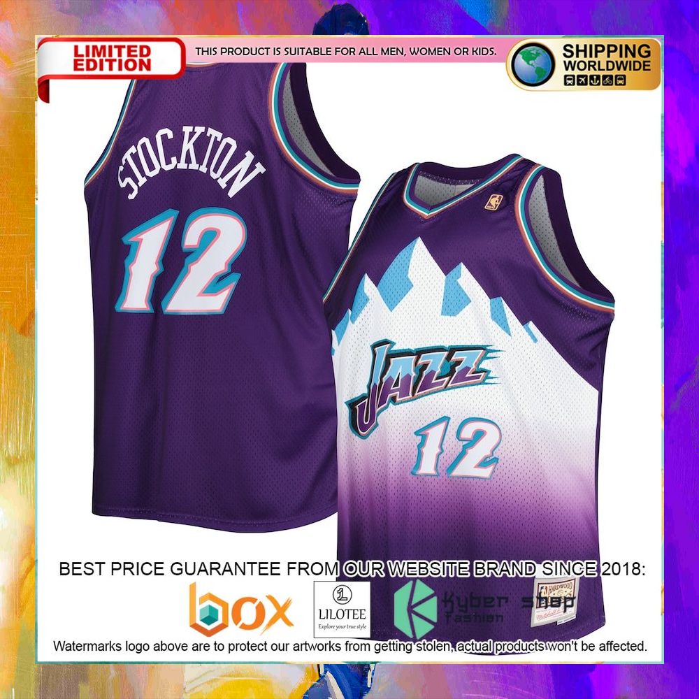 john stockton utah jazz big tall 1996 97 purple basketball jersey 1 585