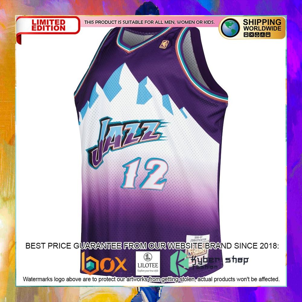 john stockton utah jazz big tall 1996 97 purple basketball jersey 2 926