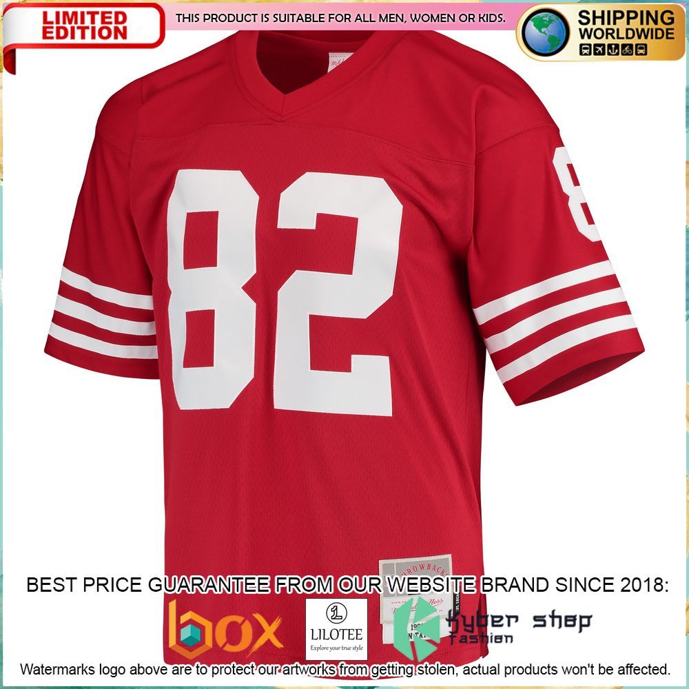 john taylor san francisco 49ers mitchell ness 1990 legacy replica scarlet football jersey 2 170