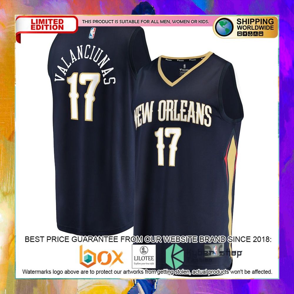 jonas valanciunas new orleans pelicans 2021 22 navy basketball jersey 1 558