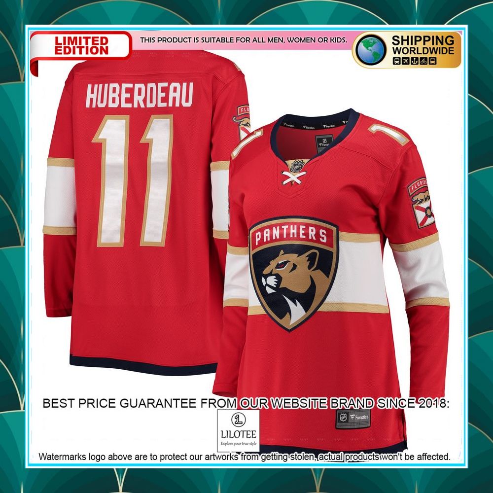 jonathan huberdeau florida panthers womens home premier red hockey jersey 1 806